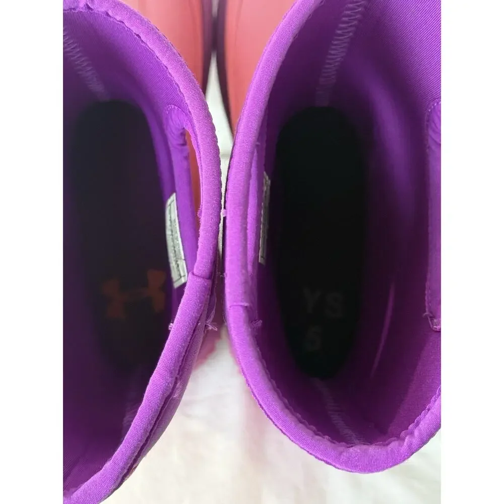 Under Armour Girls Boots UA Fat Tire Muddler Michelin Pink Waterproof Size 5Y